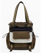Desigual Rucsac convertibil cu model colorblock - Kaki