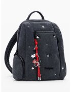 Desigual Rucsac cu detalii cu Mickey Mouse - Gri carbune