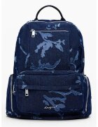 Desigual Rucsac din denim cu buzunare exterioare - Albastru prafuit/Bleumarin