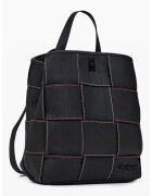 Desigual Rucsac din piele ecologica cu model impletit - Negru