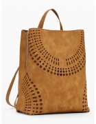 Desigual Rucsac din piele ecologica cu model perforat - Caramel