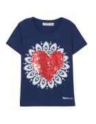 Desigual Tricou cu imprimeu grafic - Albastru inchis