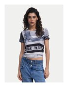 Desigual Tricou dama 25SWTKA0 - Viscoza - Gri - Gri