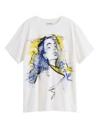 Desigual Tricou Dama - Bumbac - Alb -