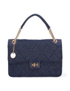 DianaCo Geanta crossbody cu barete lant - Albastru inchis