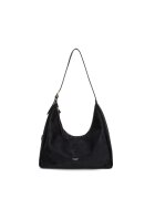 DianaCo Geanta hobo de piele intoarsa ecologica - Negru