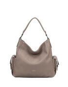DianaCo Geanta hobo din piele ecologica Eloria Ultra - Maro taupe