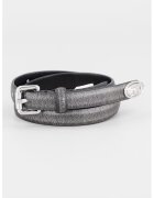 Diesel Curea de piele ecologica cu aspect metalic - Negru stins