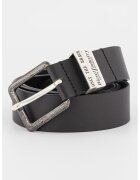 Diesel Curea din piele cu model uni - Negru