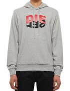 Diesel Hanorac barbati gri - 100% bumbac - cu gluga si buzunar cangur -