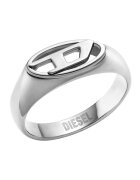 Diesel Inel de otel inoxidabil cu logo - Argintiu