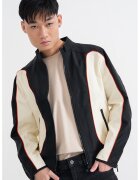 Diesel Jacheta cu model in doua tonuri J-Blink - Negru/Crem