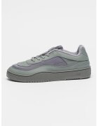 Diesel Pantofi sport low-cut cu varf oval si segmente din piele - Gri cenusiu