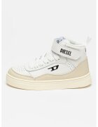 Diesel Pantofi sport mid-cut din piele Tracker-D - Alb/Grej