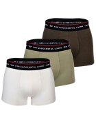 Diesel Set de boxeri cu banda cu imprimeu text in talie - 3 perechi - Bej/Kaki