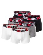 Diesel Set de boxeri din amestec de bumbac cu banda logo in talie - 6 perechi - Alb/Negru/Gri