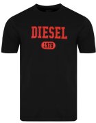 Diesel Tricou Barbati - 100% Bumbac - Croi Simplu - Decolteu Rotund - De Confortabile - de inalta calitate - Negru