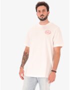 Diesel Tricou cu decolteu la baza gatului si imprimeu logo - Alb