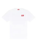 Diesel Tricou regular fit cu detaliu logo 31895 T-Box - Alb