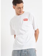 Diesel Tricou supradimensionat din bumbac Nlabel - Rosu/Alb