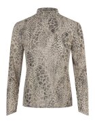 DiKa Bluza cu guler inalt si motive animal print