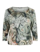 DiKa Bluza cu maneca trei sferturi si model abstract