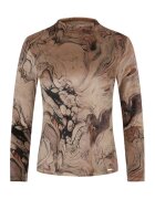 DiKa Bluza cu textura catifelata si imprimeu abstract