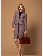 DiKa Cardigan scurt cu fermoar - din amestec de lana