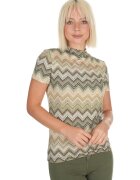DiKa Tricou din amestec de lyocell cu model chevron