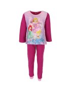 Disney Princess Pijama maneca lunga fete - bumbac - roz/mov - Printesele Disney 14956 - Fucsia