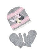 Disney Set Caciula si Manusi Myszka Minnie - Acril - gri -