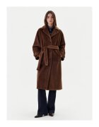 DIXIE Palton dama - blana artificiala - maro -