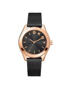 DKNY Ceas dama DK1L032M0065 negru otel 34mm 5ATM