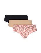 DKNY Chiloti dama - imprimeu zebra abstract - nylon/elastan - rosu/alb