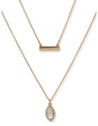DKNY Colier dublu din alama - Auriu