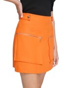 DKNY Fusta mini cu buzunare cu fermoar - Portocaliu mandarina