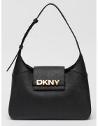 DKNY Geanta de piele cu logo metalic - Negru