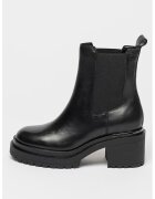 DKNY Ghete Chelsea din piele cu toc masiv - Negru