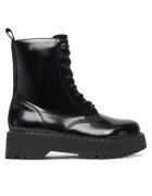 DKNY Ghete dama - Black Batu Studs-Lace Up K - negru - piele ecologica
