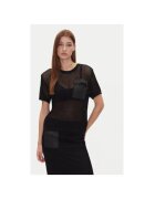 DKNY Pulover dama P5BSAV83 - Viscoza/Nylon - Negru - Negru