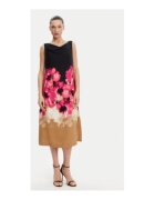 DKNY Rochie cu croiala in A - imprimeu floral - DD4KH09C - poliester - Negru/Bej/Roz
