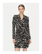 DKNY Rochie cu imprimeu zebra - DD4J6D32 ZQO - neagra - 100% poliester - Negru/Bej