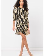 DKNY Rochie petrecuta cu decupaj pe spate - Negru/Maro camel