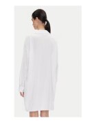 DKNY Rochie tip camasa dama bumbac/viscoza - alb -