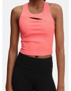DKNY Top crop slim fit cu decupaj