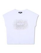 DKNY Tricou cu imprimeu logo - Alb optic