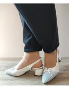 DOGATI Pantofi Casual Decupati Dama 049 563 Albi Cu Argintiu - Alb - Alb