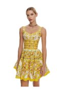 Dolce & Gabbana Tricou dama F7W98T HH5EA - Bumbac/Poliamida - Galben
