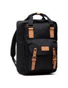 Doughnut Rucsac urban Macaroon Dreamwalker - material reciclat - impermeabil - roz - Negru