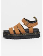 Dr. Martens Sandale din piele nabuc cu talpa flatform Blaire - Maro camel
